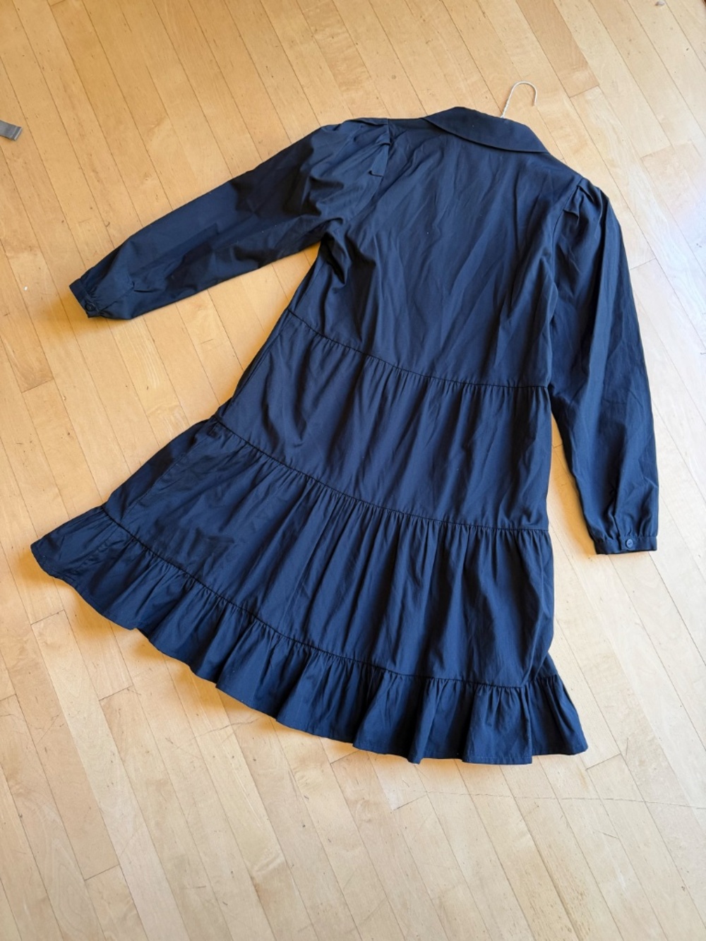 BROCHU WALKER Havana Black tiered dress, M, CB2705 - Picture 3 of 3